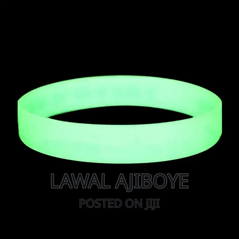 100pcs Luminous Silicone Bracket Men Women Teen Sport Rubber