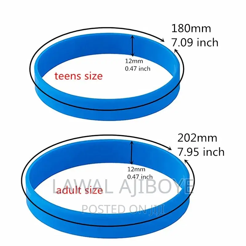 100pcs Luminous Silicone Bracket Men Women Teen Sport Rubber