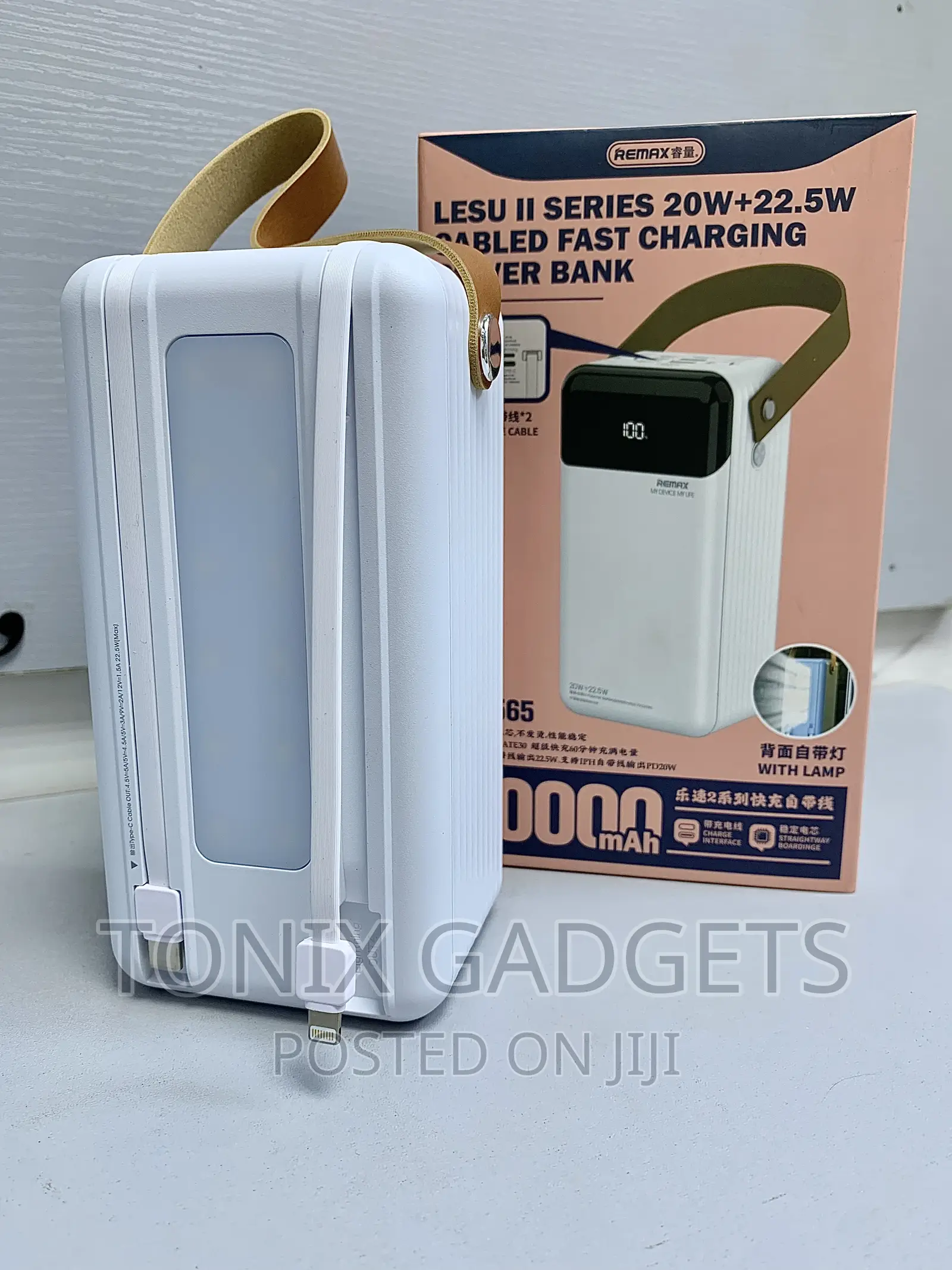 Remax Cabled Fast Charging Power Bank - 60000mah - RPP-565