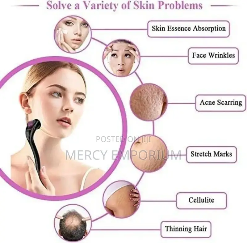 Derma Roller 540 Titanium Needles Hair Growth Scar Mark