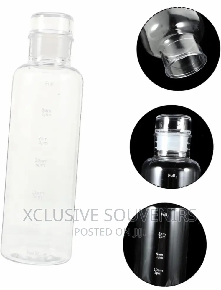 500ml Transparent Plastic Clear Water Bottle With Time Scale