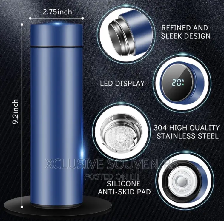 500ml Smart Water Bottles With Digital Temperature Display