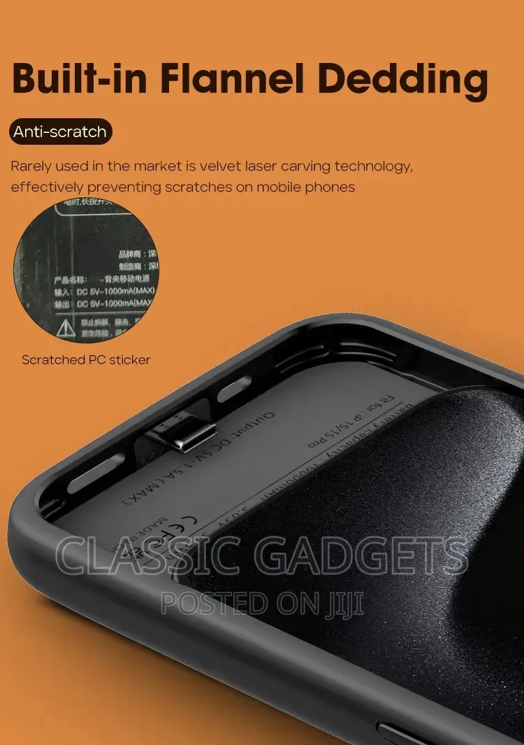 Extenal Rechargeable Power Bank Case for iPhone 15 Series
