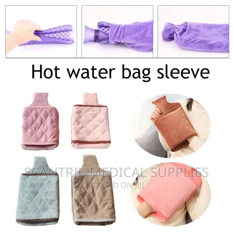 Hot Water Bottle With Knitted Cover