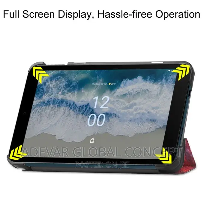 Tablet Case for Nokia T10 With Magnetic Folding Pouch Stand