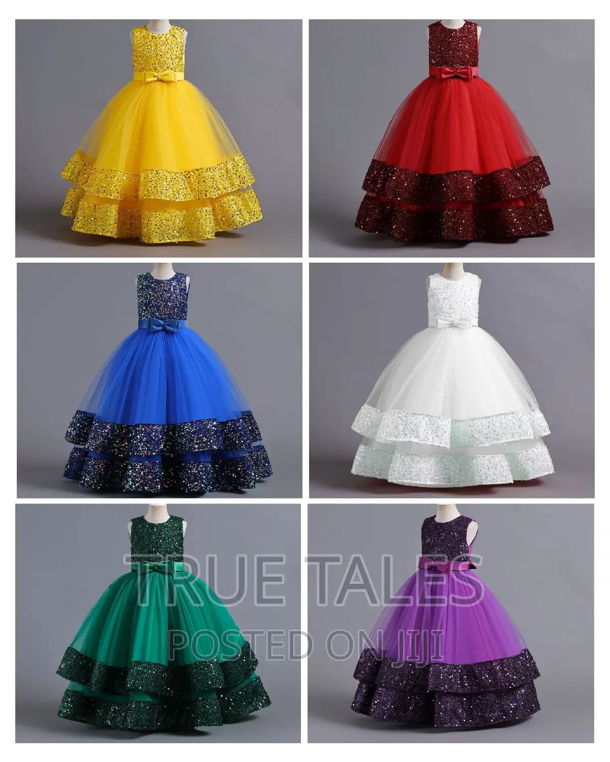 Girls Sequins Ballgown Cinderella Dresses Ages 4 To 11 Years