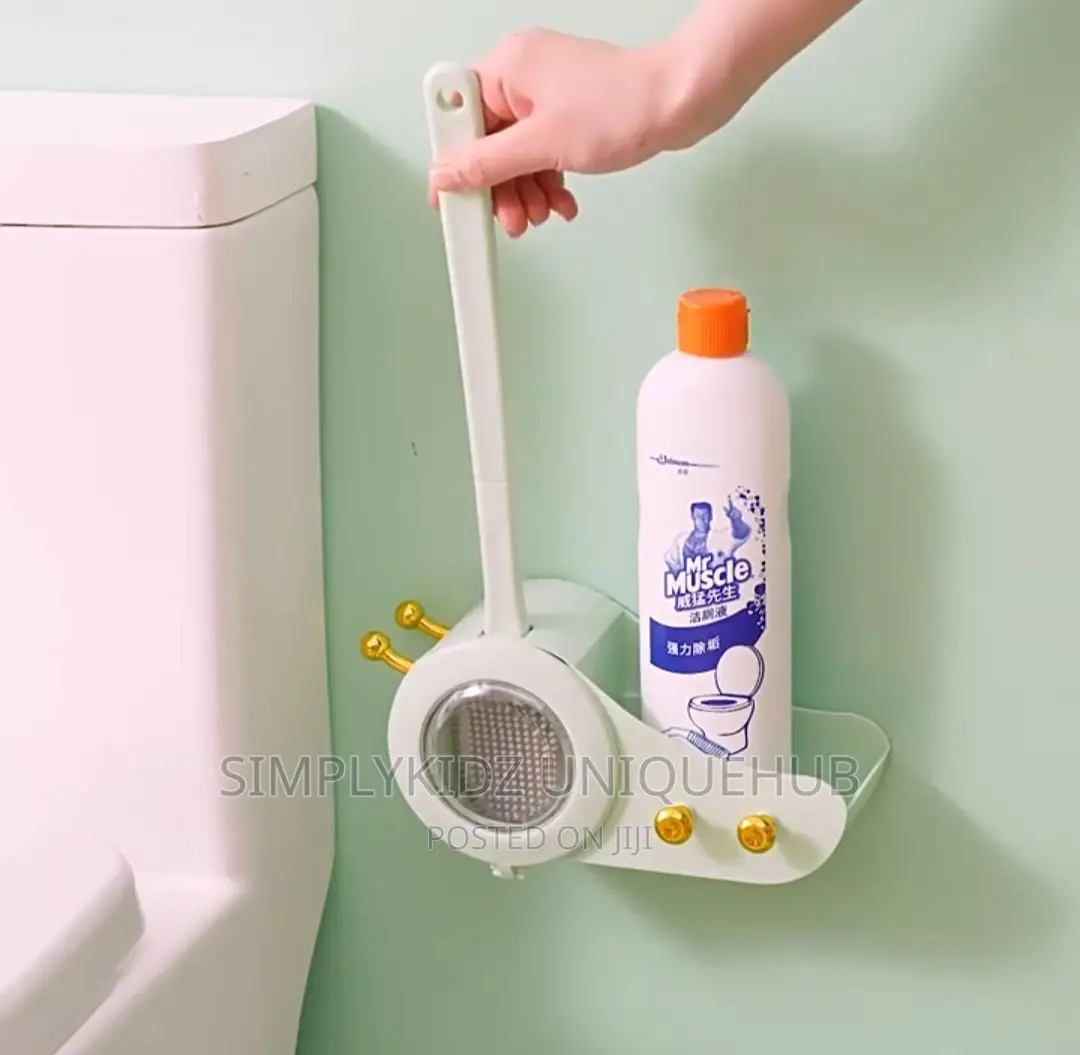 2in1 Snail Shape Silicone Toilet Brush Set With Storage Rack