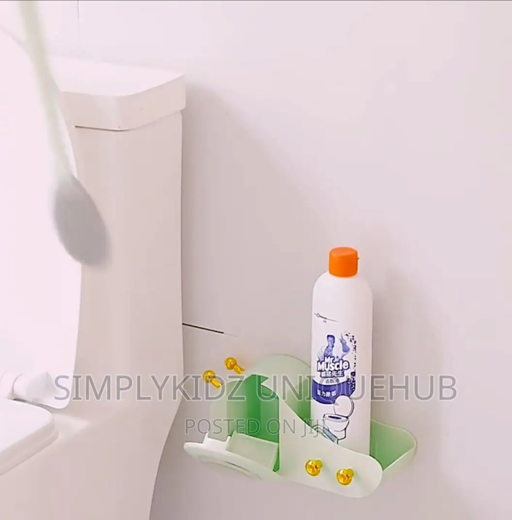 2in1 Snail Shape Silicone Toilet Brush Set With Storage Rack