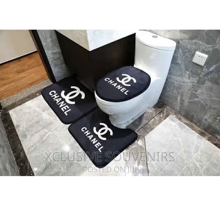 3pc Designers Non Slip Soft Bath Set Rugs