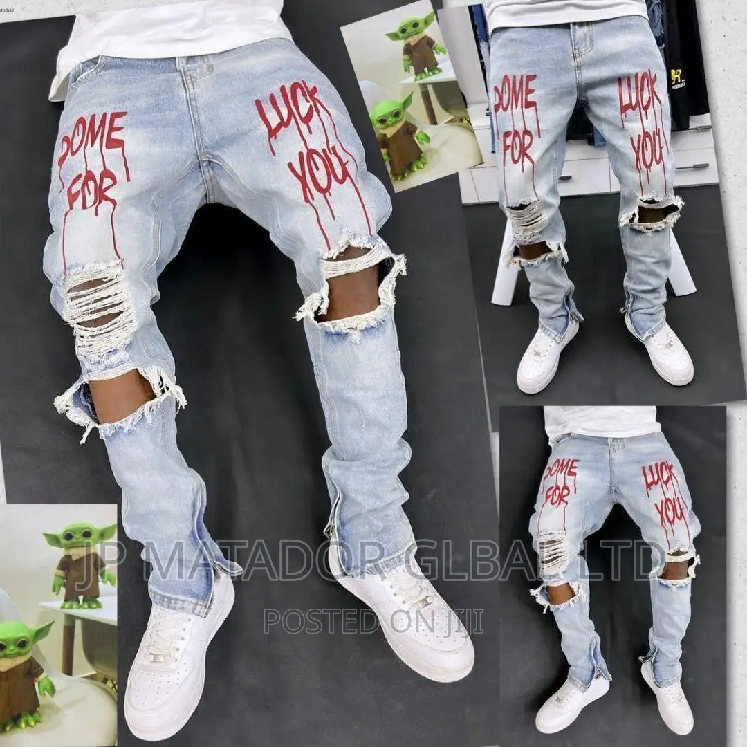 Denim Quality Baggy Straight Stock Jeans Trouser