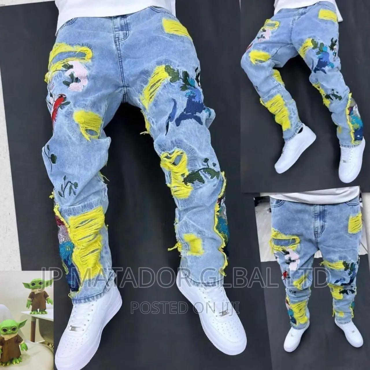 Denim Quality Baggy Straight Stock Jeans Trouser