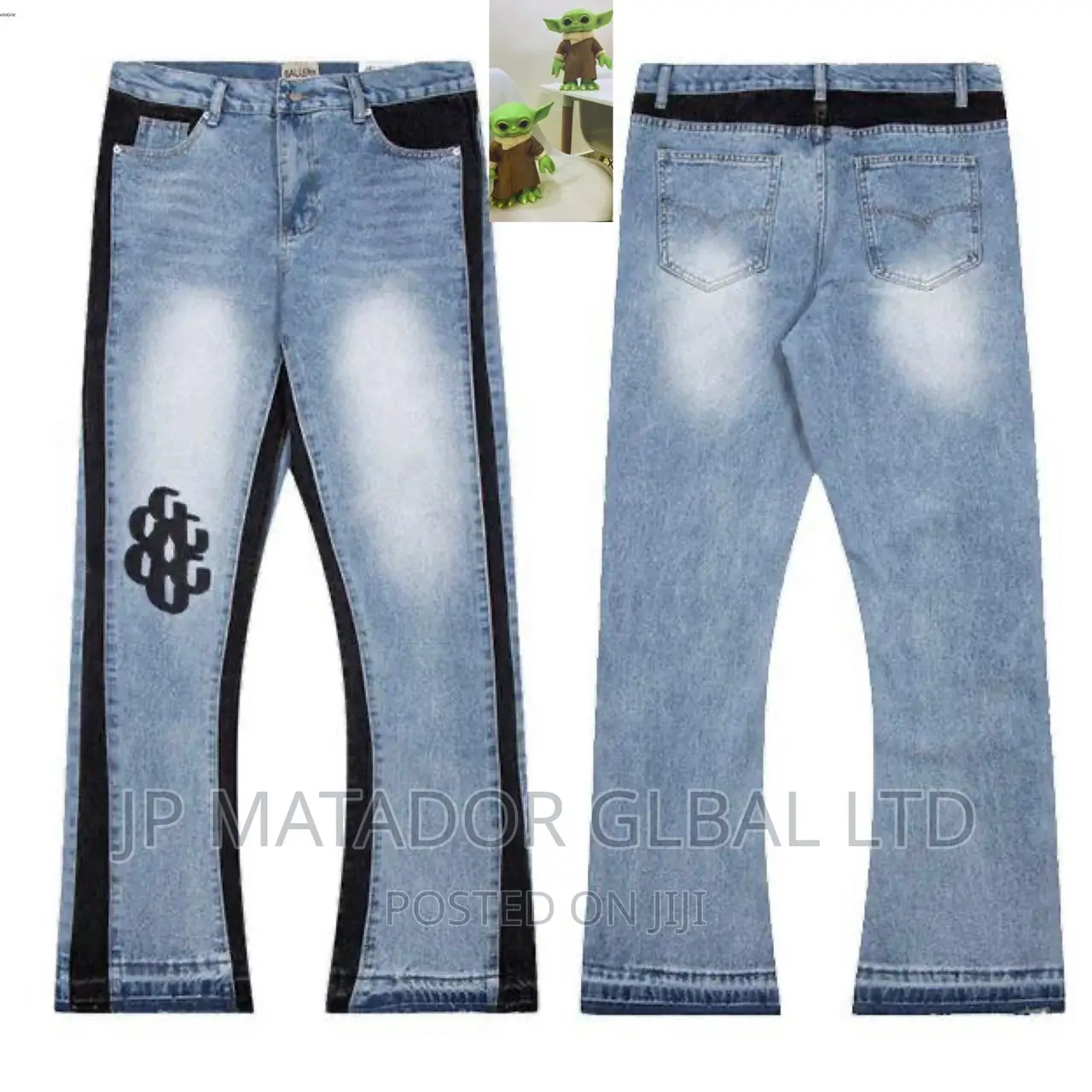Denim Quality Baggy Straight Stock Jeans Trouser