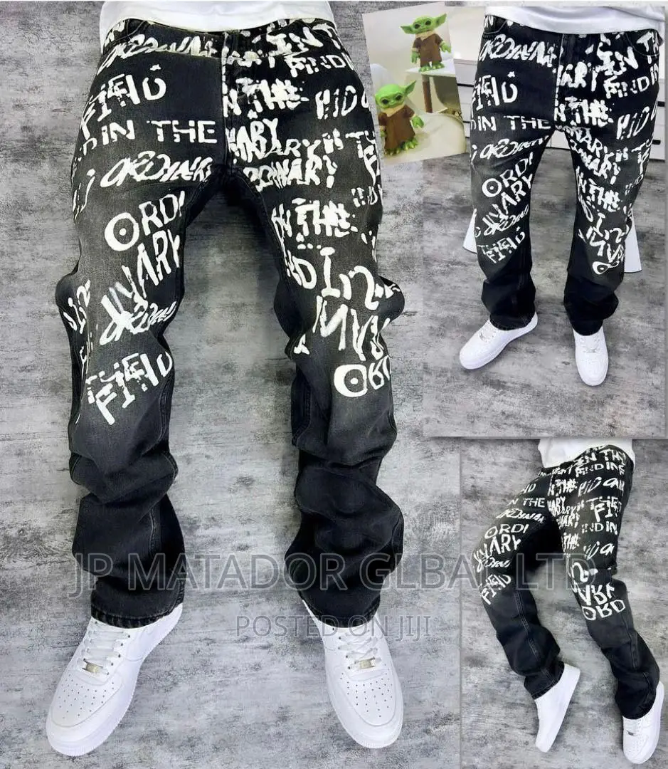 Denim Quality Baggy Straight Stock Jeans Trouser