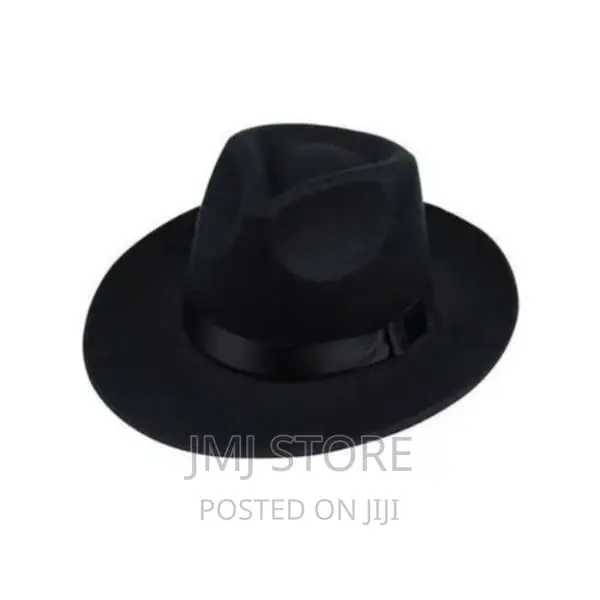 Fedora Hat With Band - Black