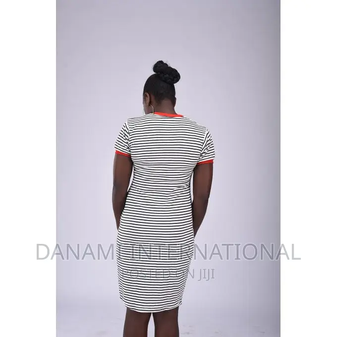 Danami Women’S Casual T Shirt Dress Stripped Short Sleeve Cr