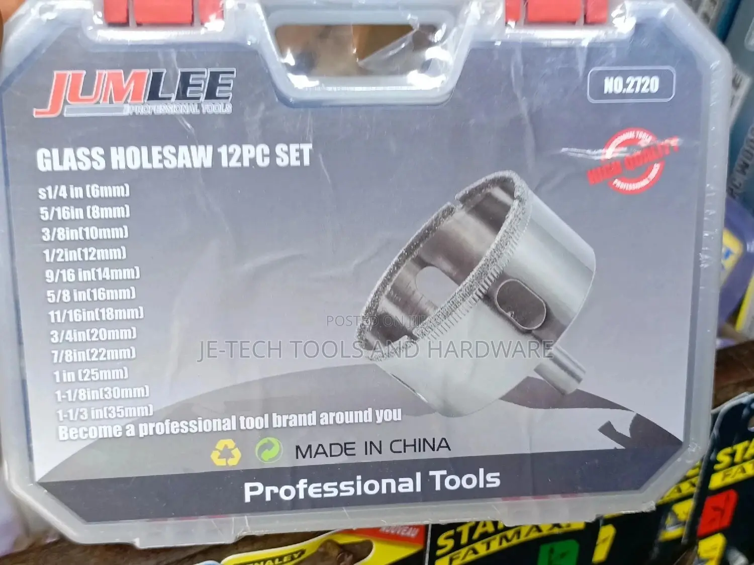 Glass Hole Saw- 12 Pieces