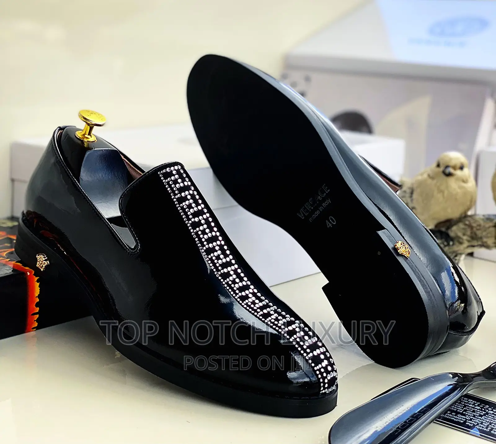 Versace Italian Leather Men Shoe