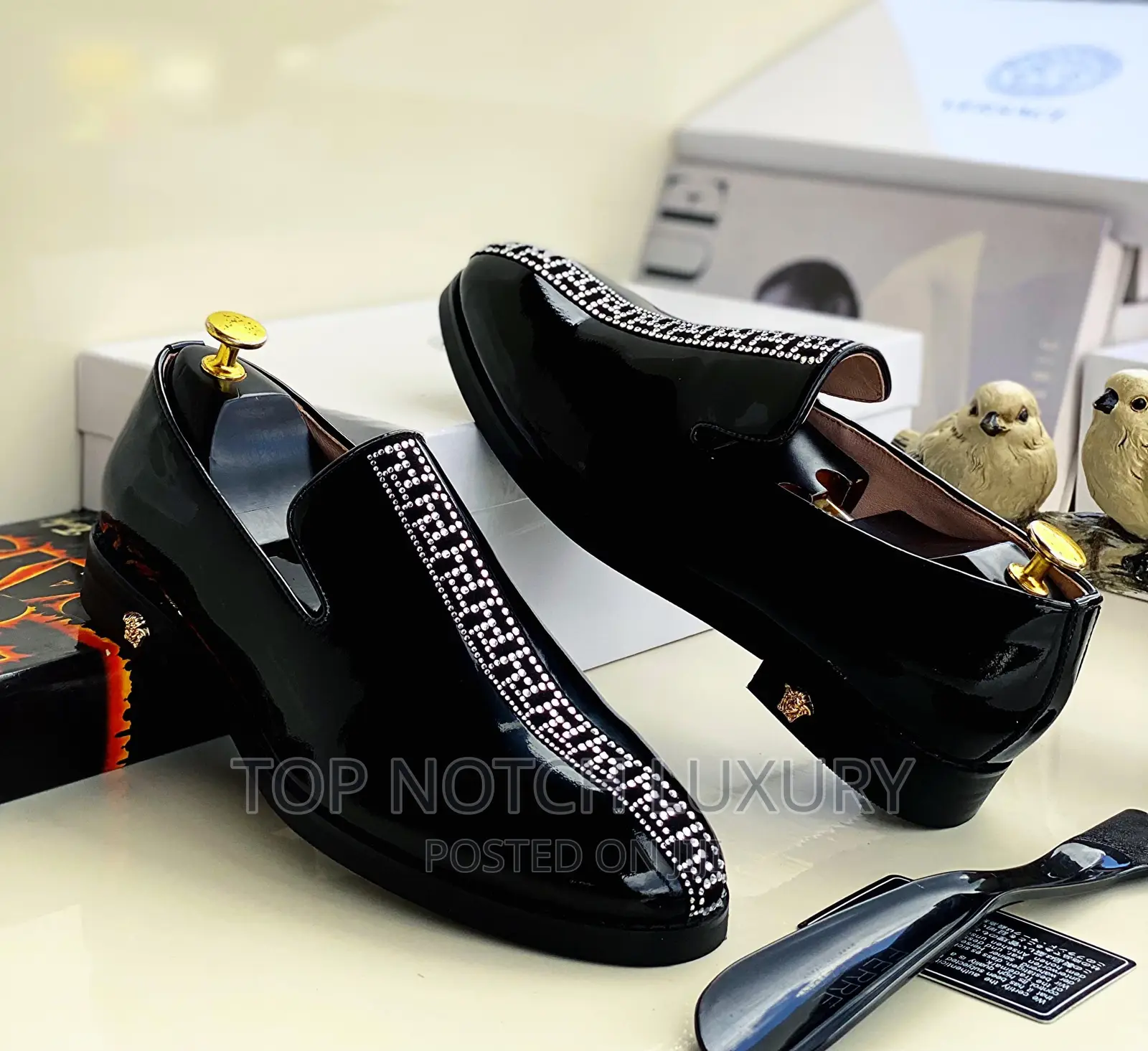 Versace Italian Leather Men Shoe