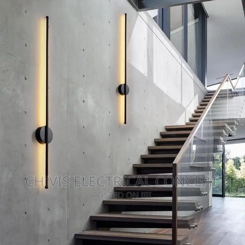One Pair LED Wall Lamp Modern Black LED Wall Sconce Living