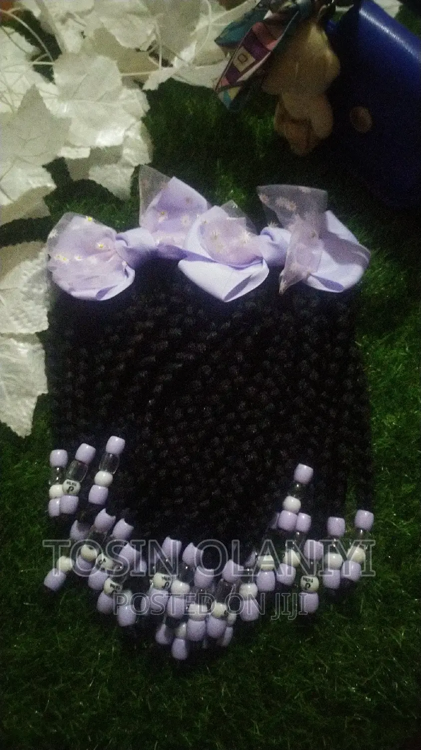 Detachable Braided Ponytail With Beads