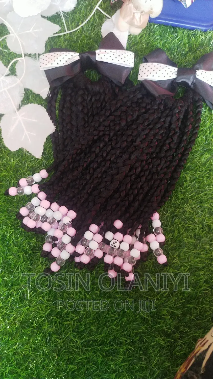 Detachable Braided Ponytail With Beads