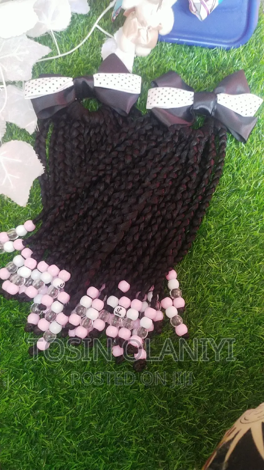 Detachable Braided Ponytail With Beads