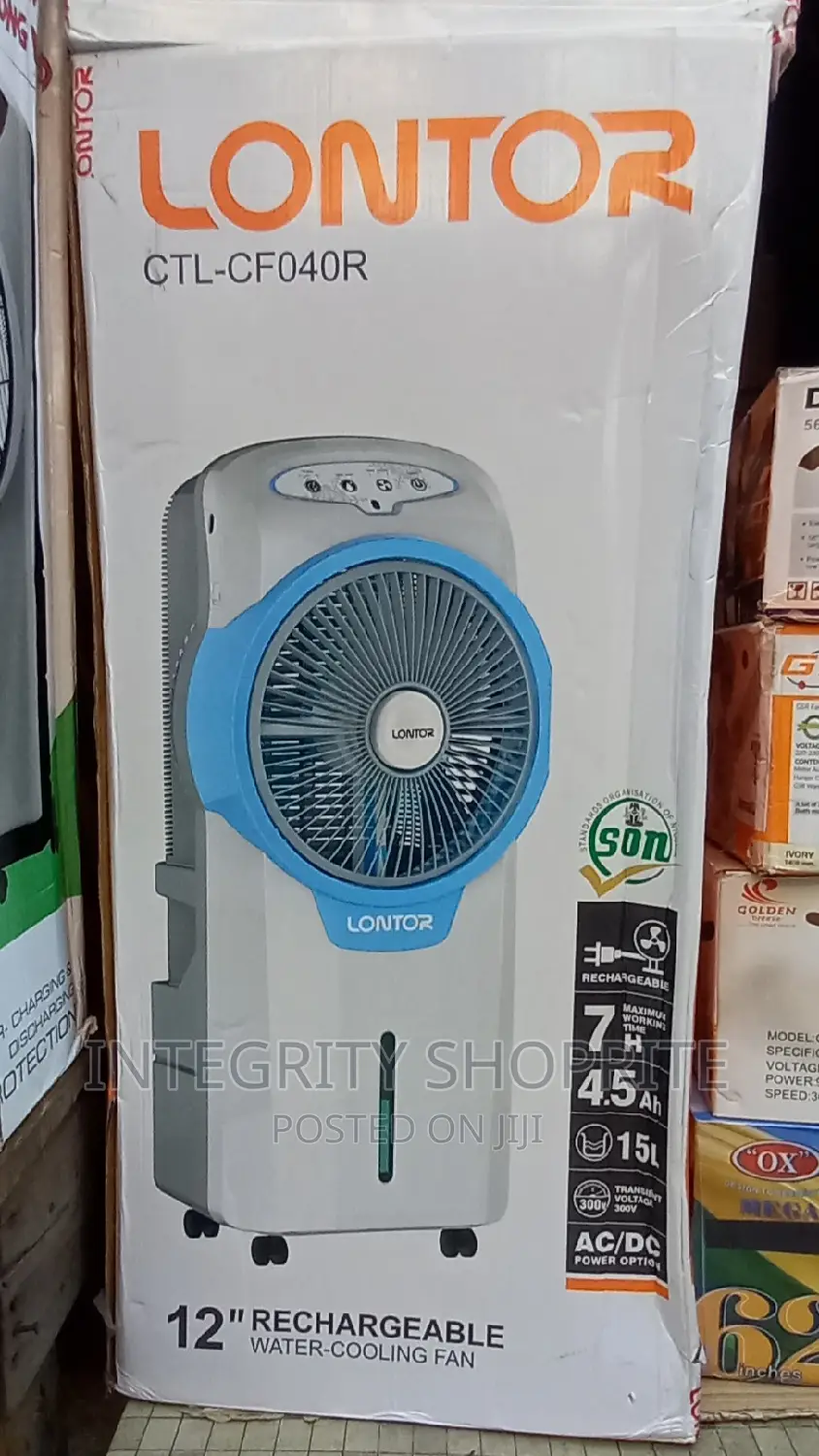 Lontor Rechargeable Air Cooler [Water Fan] With Remote Contr