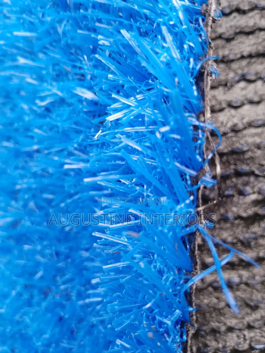 High Quality Turkish Blue Color Grass Rug Carpet 30mm