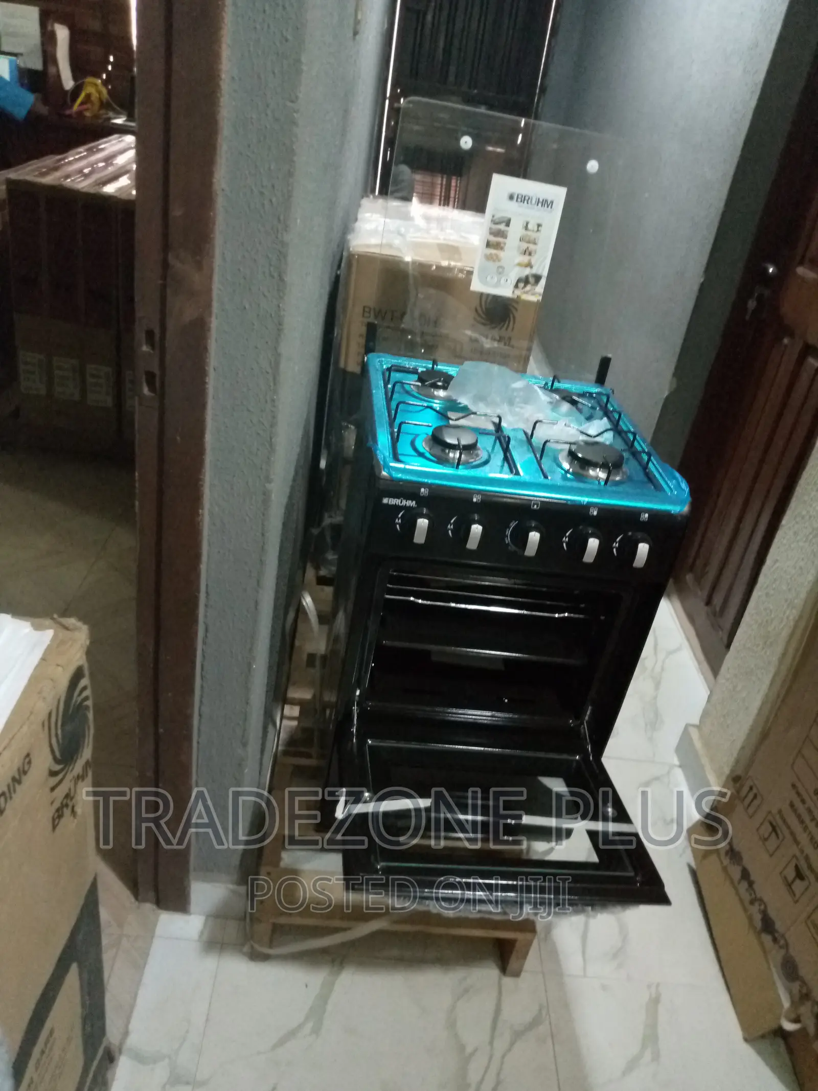 New in BGC-5540ib Bruhm 4+0 Gas Cooker