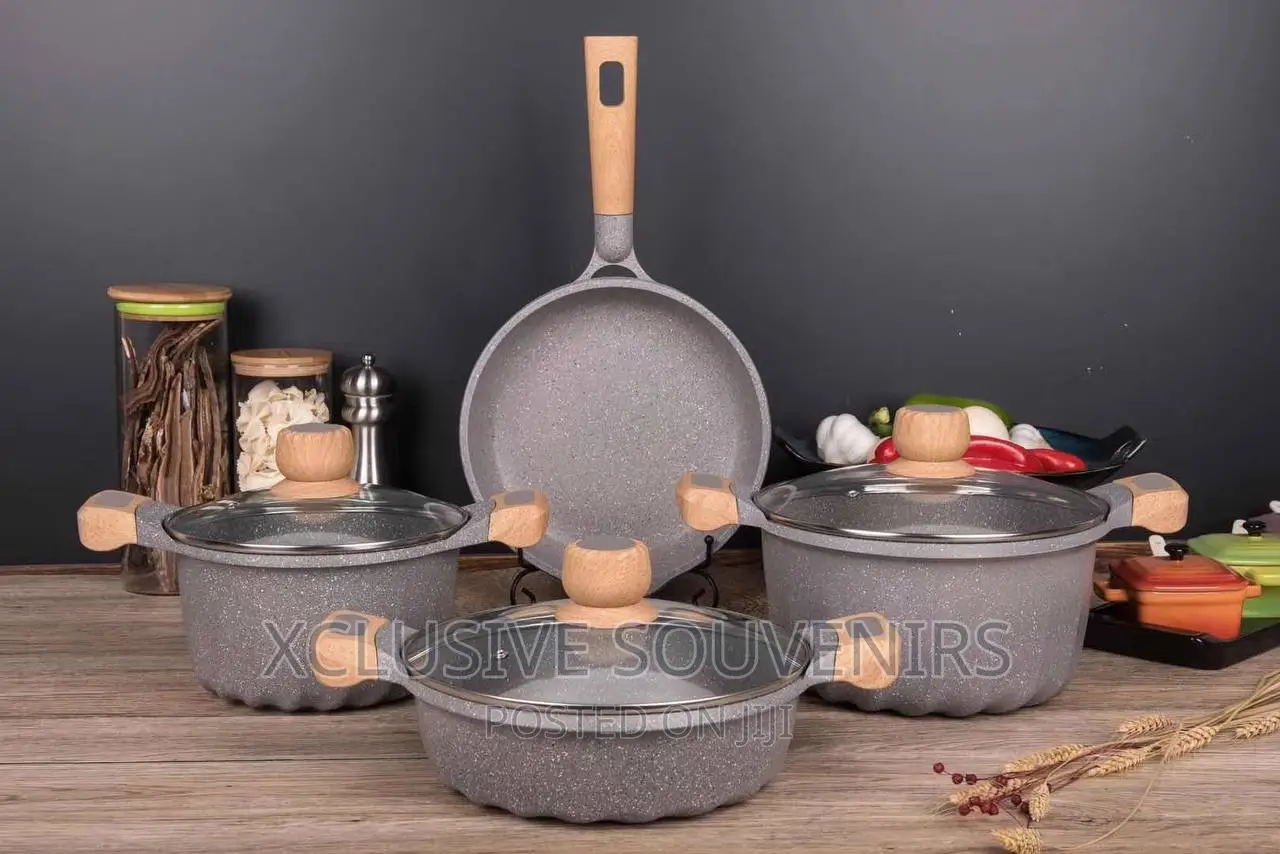 Nonstick Cookware Sets Granite Coating 9pcs Pot And Pan Set