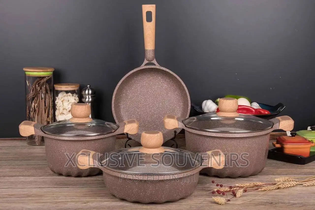 Nonstick Cookware Sets Granite Coating 9pcs Pot And Pan Set