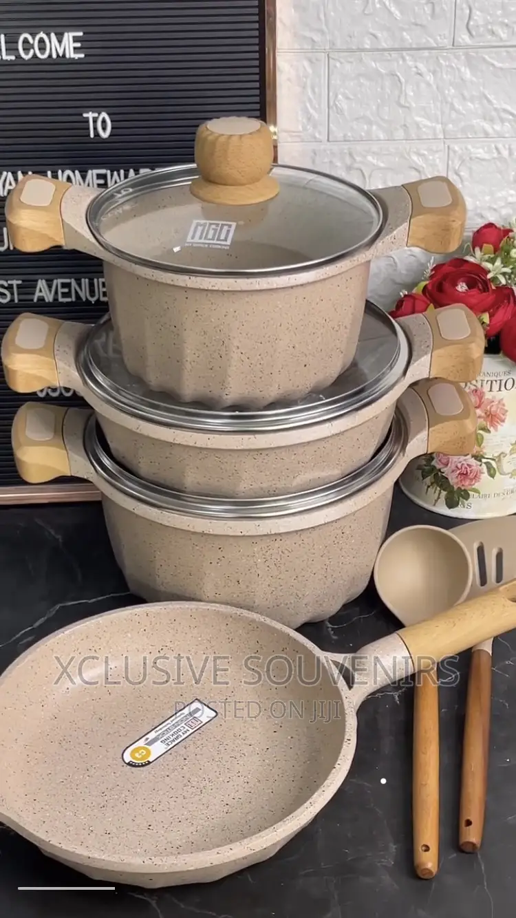 Nonstick Cookware Sets Granite Coating 9pcs Pot And Pan Set