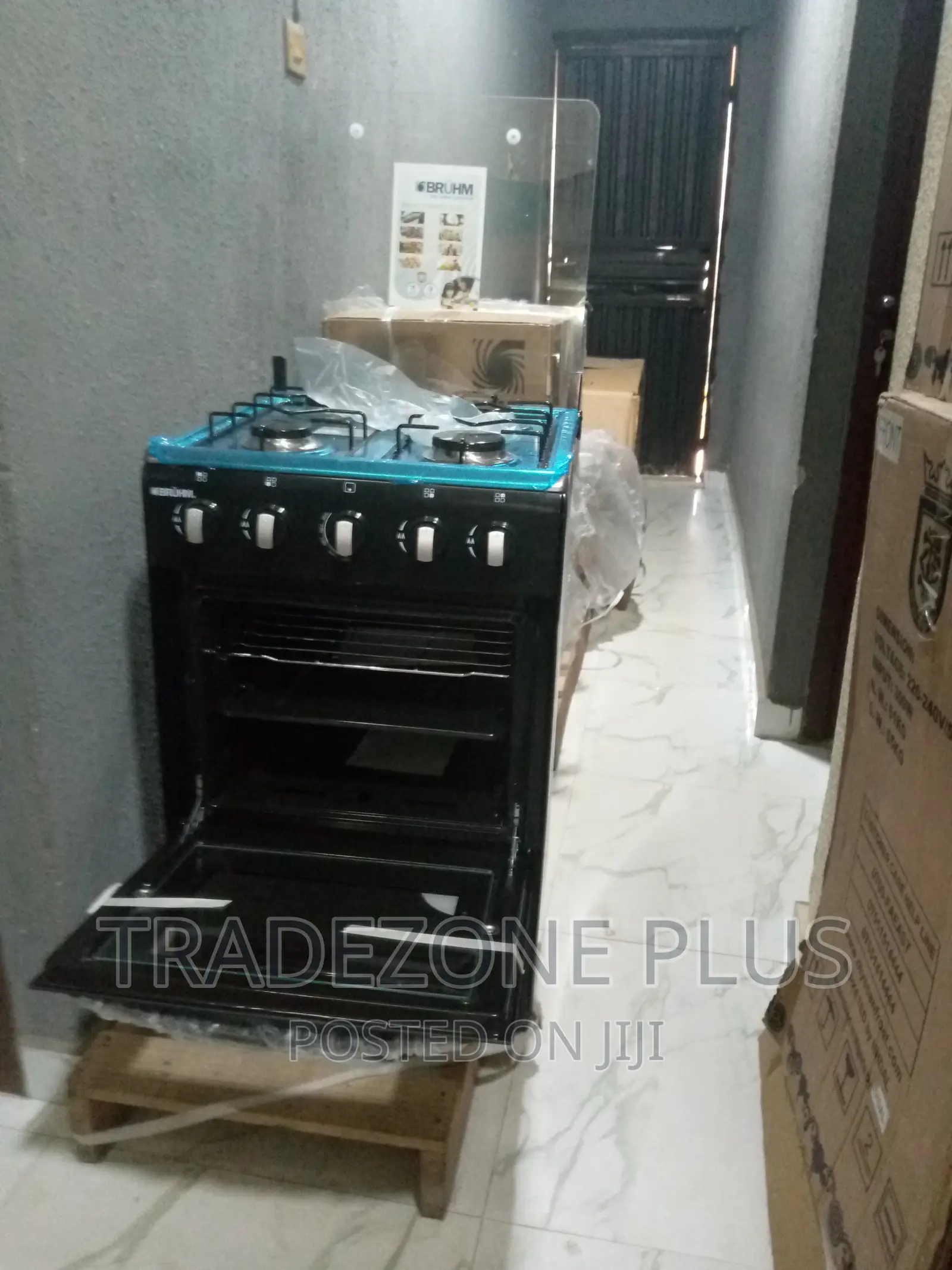 Original Bruhm 4+0 Gas Cooker-BGC-5540ib