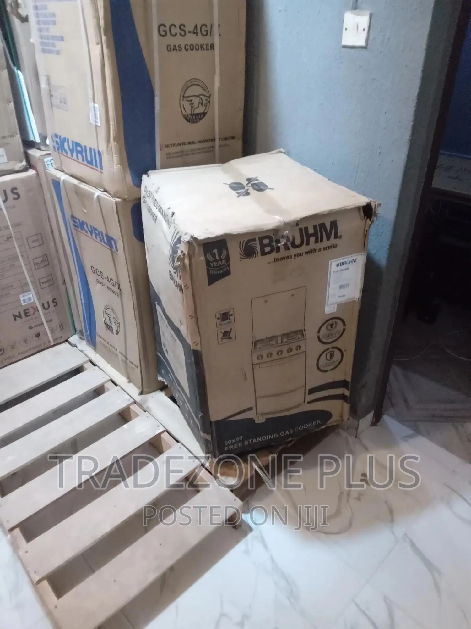 Original Bruhm 4+0 Gas Cooker-BGC-5540ib