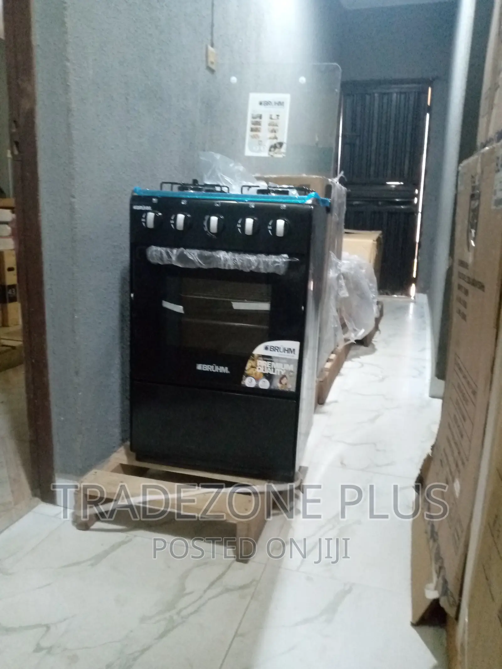 Original 50X50 Bruhm 4+0 Gas Cooker-BGC-5540ib