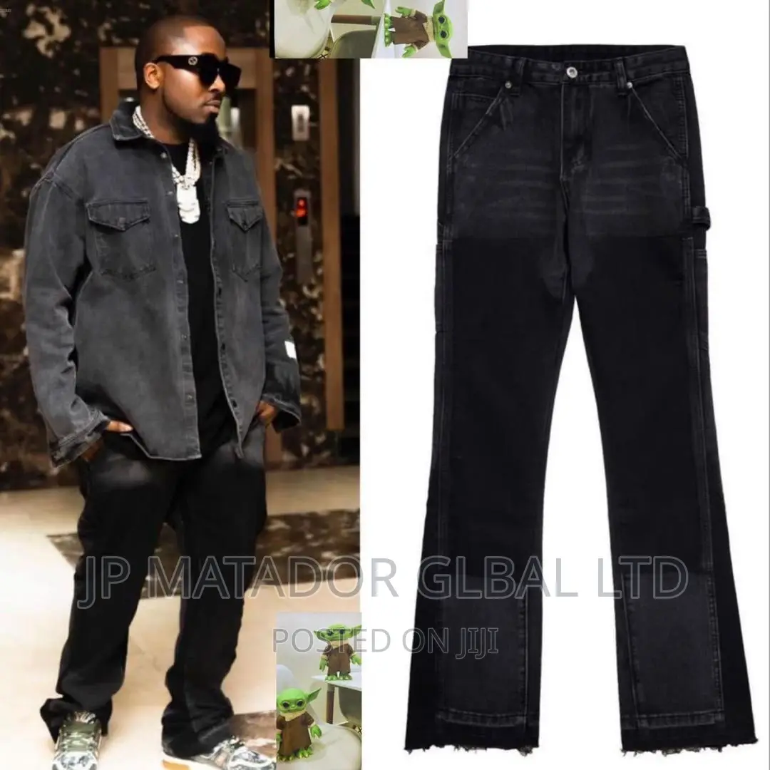 Denim Quality Baggy Straight Stock Jeans Trouser
