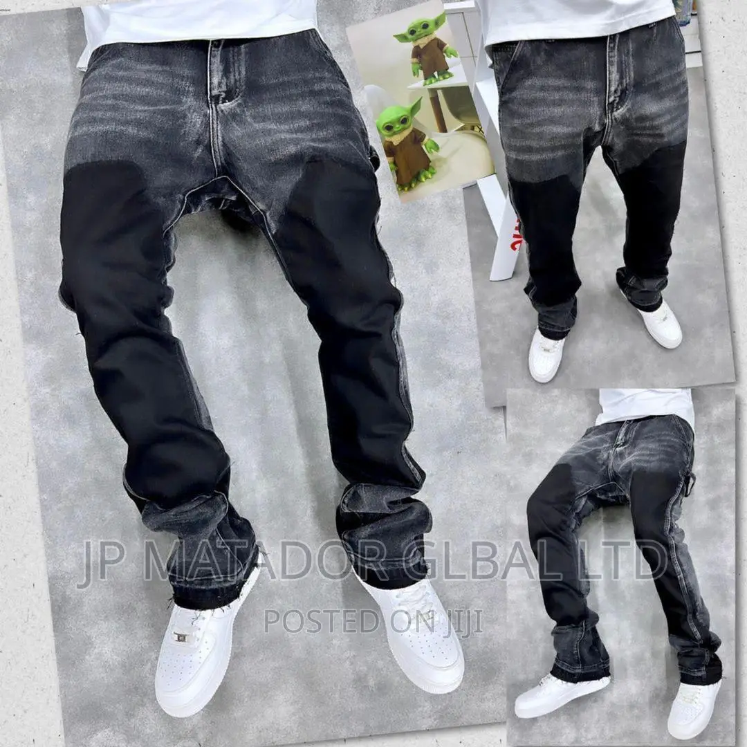 Denim Quality Baggy Straight Stock Jeans Trouser