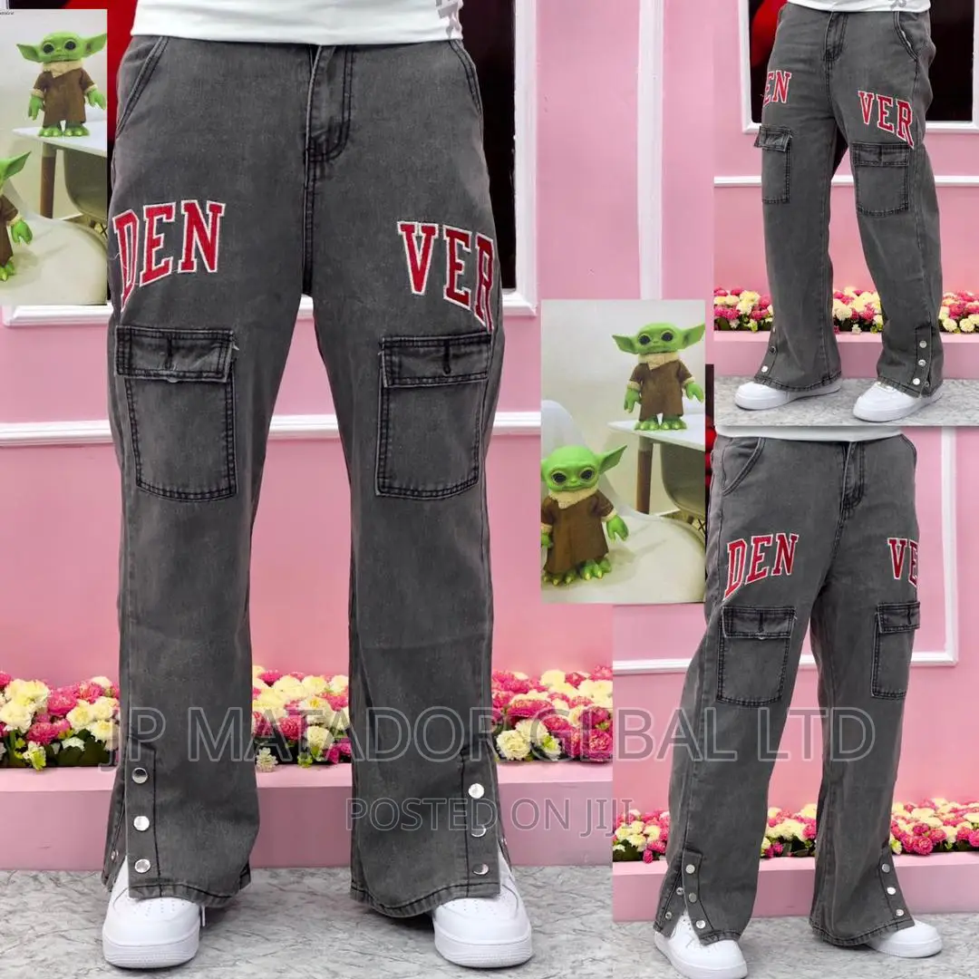 Denim Quality Baggy Straight Stock Jeans Trouser