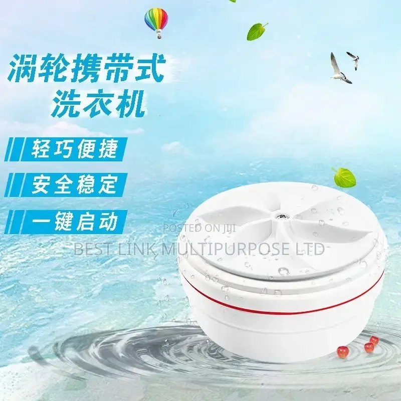 Movable Mini Washing Machine. Wash Clothes And Dishes