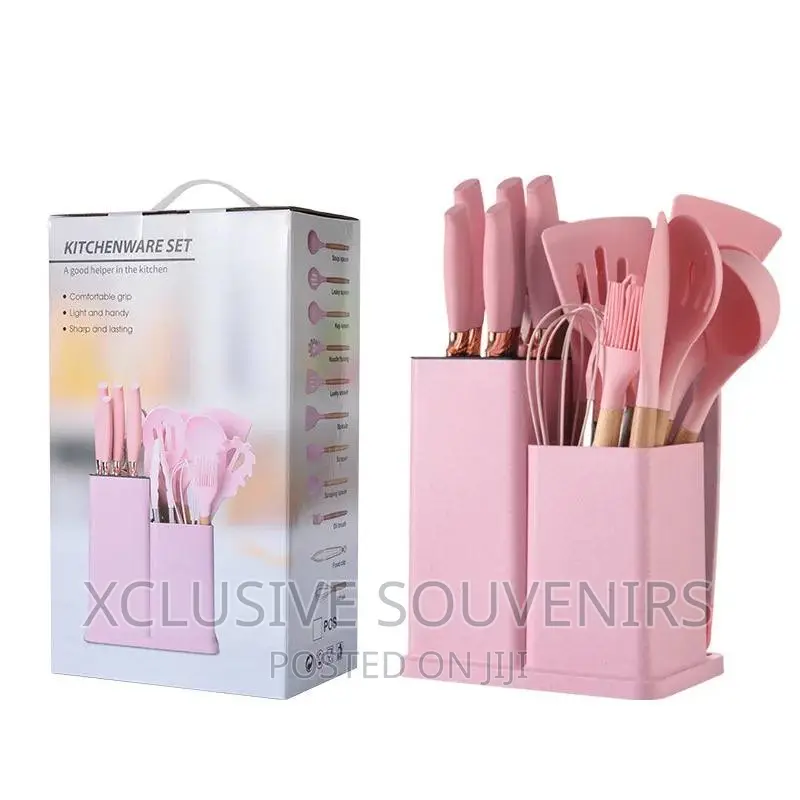 19pcs Heat Resistant Non Toxic Silicone Kitchen Utensils Set