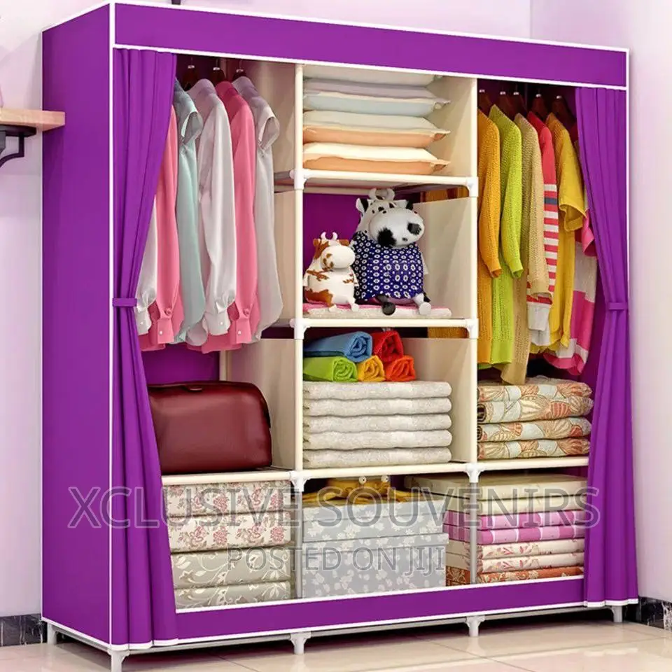 51 Inch Wardrobe Closet With 8 Storage Organizer Shelves
