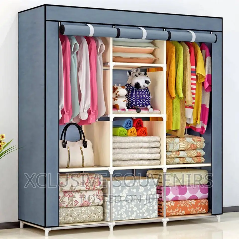 51 Inch Wardrobe Closet With 8 Storage Organizer Shelves
