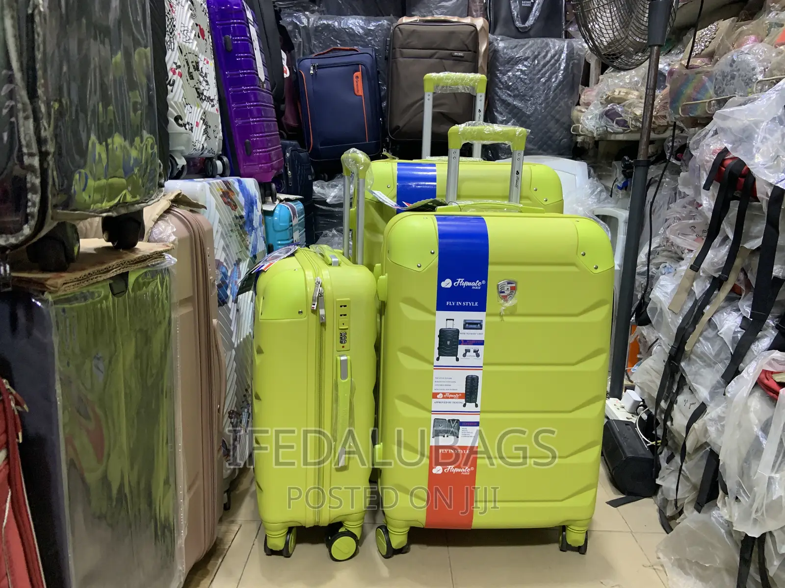 Set of Quality Imported Lemon Plastic Travel Luggage
