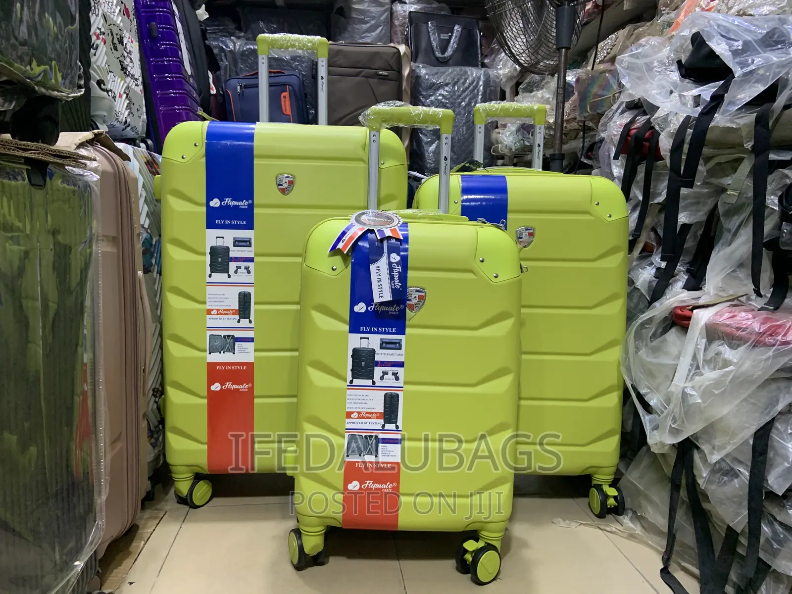 Set of Quality Imported Lemon Plastic Travel Luggage