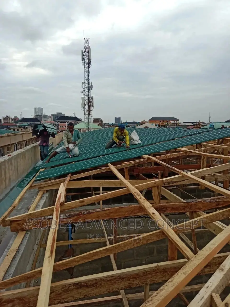 Green Long Aluminum Roofing Sheet and Roofing Services