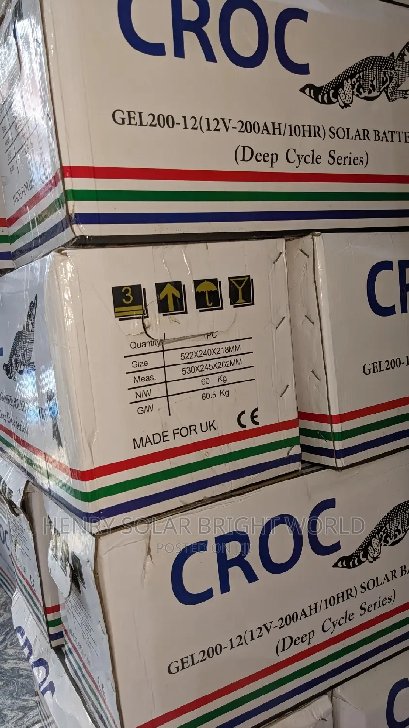 Croc 200ah Gel Battery