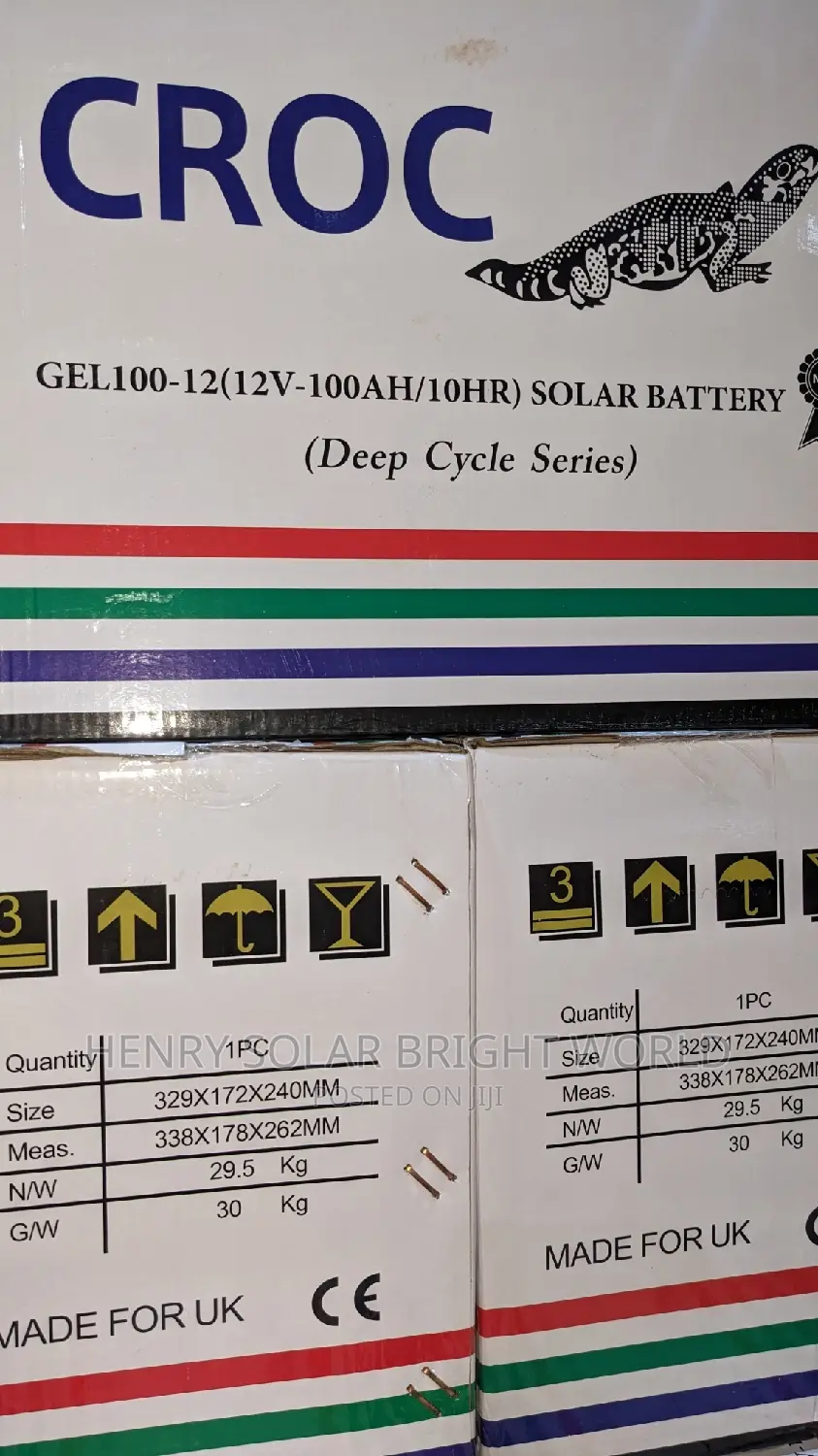100ah Croc Gel Battery 12v