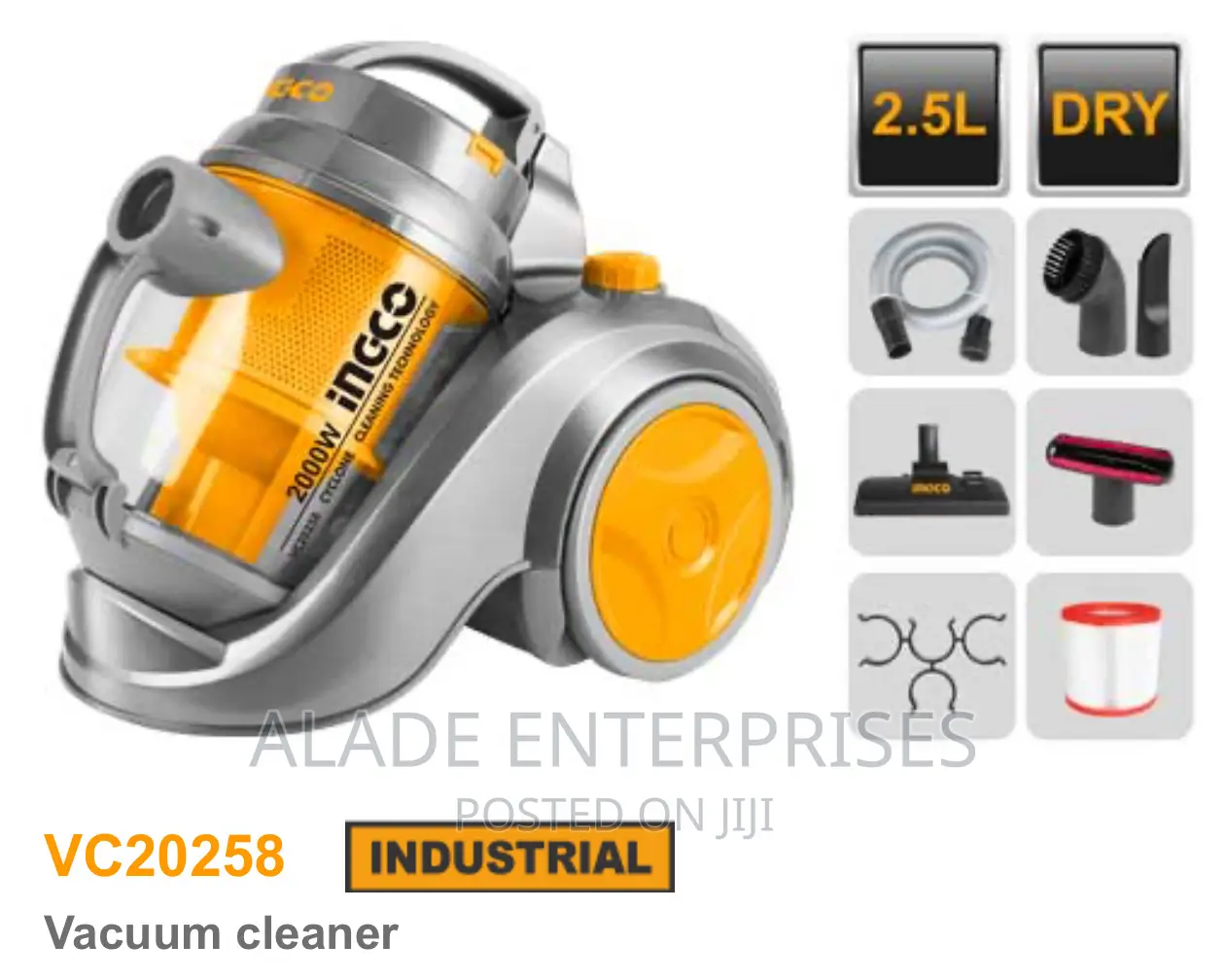 Ingco Vacuum Cleaner 2000w Bag Less