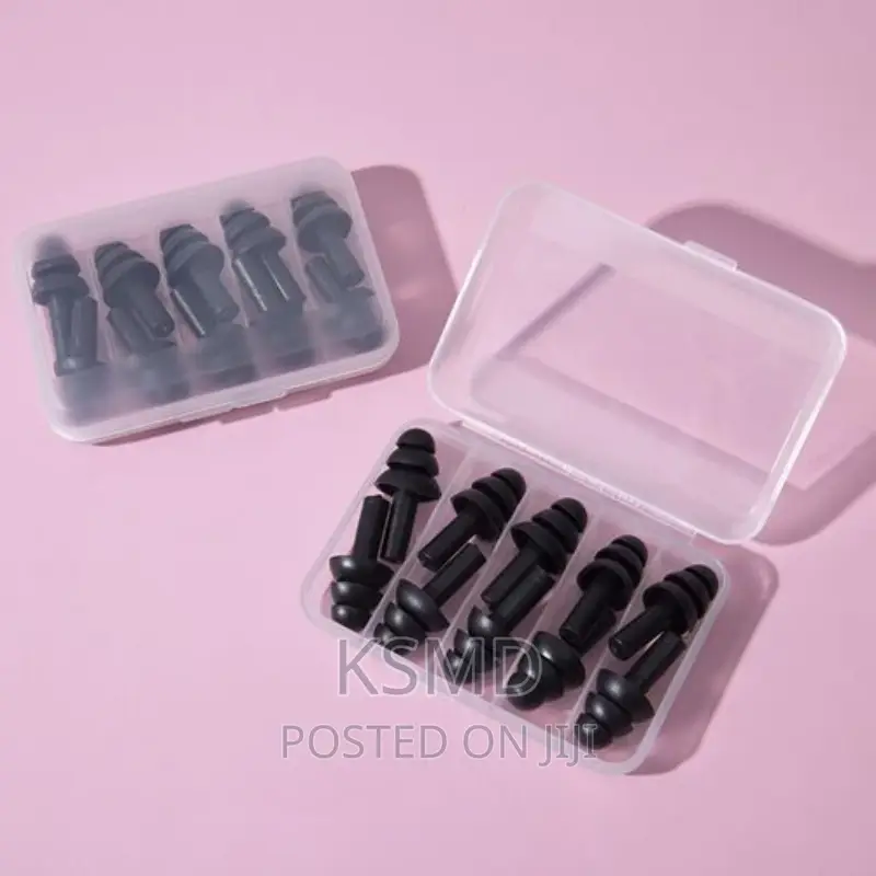 Pair Rubber Earplugs Sleeping Noise Reduction Ear Protection