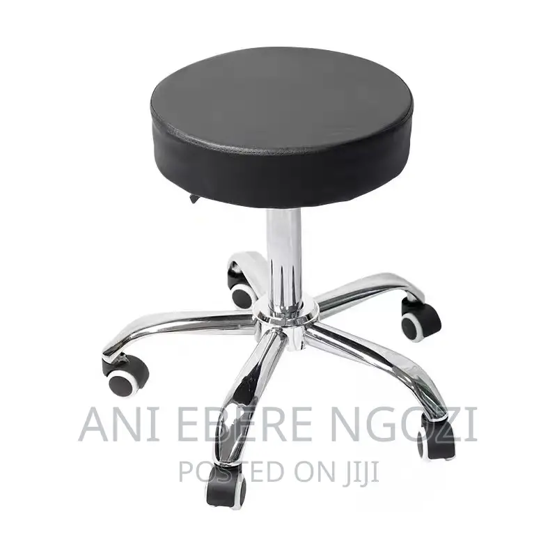 Leather Swivel Rolling Stool,Thick Padding